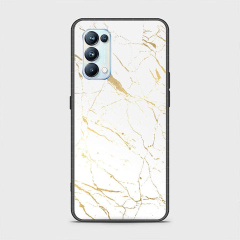 Oppo Reno 5 Pro 5G Cover - White Marble Series 2 - HQ Ultra Shine Premium Infinity Glass Soft Silicon Borders Case