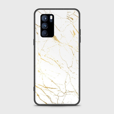 Oppo Reno 6 Pro 5G Cover - White Marble Series 2 - HQ Ultra Shine Premium Infinity Glass Soft Silicon Borders Case