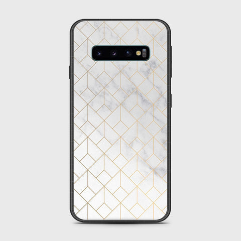 Samsung Galaxy S10 5G Cover- White Marble Series 2 - HQ Ultra Shine Premium Infinity Glass Soft Silicon Borders Case