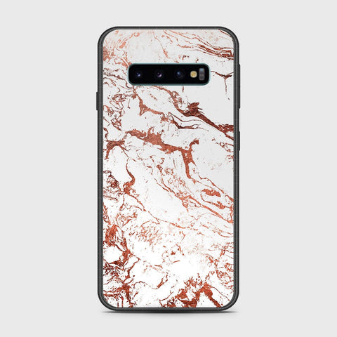 Samsung Galaxy S10 5G Cover- White Marble Series 2 - HQ Ultra Shine Premium Infinity Glass Soft Silicon Borders Case