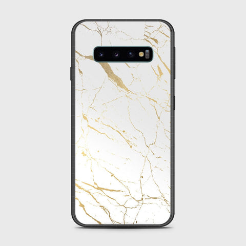 Samsung Galaxy S10 5G Cover- White Marble Series 2 - HQ Ultra Shine Premium Infinity Glass Soft Silicon Borders Case