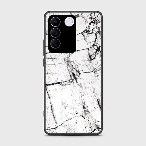 Vivo S16e Cover- White Marble Series 2 - HQ Ultra Shine Premium Infinity Glass Soft Silicon Borders Case