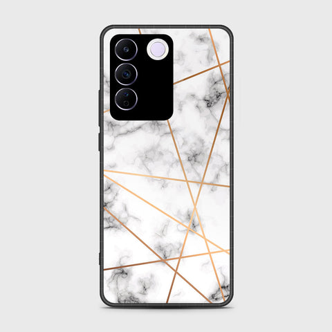 Vivo S16e Cover- White Marble Series 2 - HQ Ultra Shine Premium Infinity Glass Soft Silicon Borders Case