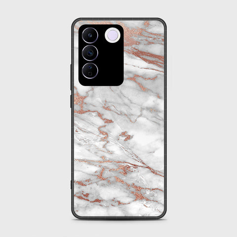 Vivo S16e Cover- White Marble Series 2 - HQ Ultra Shine Premium Infinity Glass Soft Silicon Borders Case