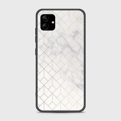 Samsung Galaxy A04 Cover- White Marble Series 2 - HQ Ultra Shine Premium Infinity Glass Soft Silicon Borders Case