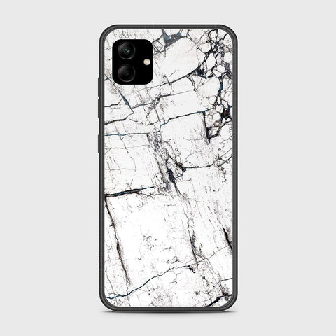 Samsung Galaxy A04 Cover- White Marble Series 2 - HQ Ultra Shine Premium Infinity Glass Soft Silicon Borders Case