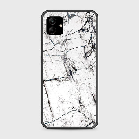 Samsung Galaxy M04 4G Cover - White Marble Series 2 - HQ Ultra Shine Premium Infinity Glass Soft Silicon Borders Case