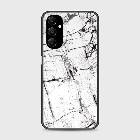 Samsung Galaxy A05s Cover- White Marble Series 2 - HQ Ultra Shine Premium Infinity Glass Soft Silicon Borders Case