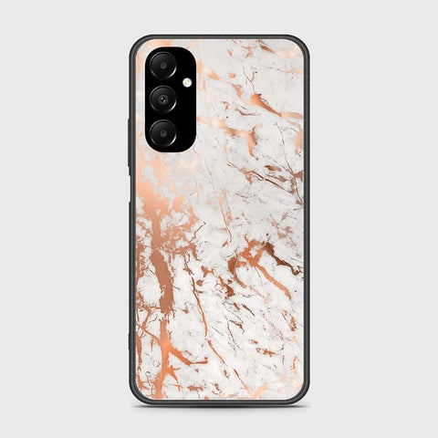 Samsung Galaxy A05s Cover- White Marble Series 2 - HQ Ultra Shine Premium Infinity Glass Soft Silicon Borders Case