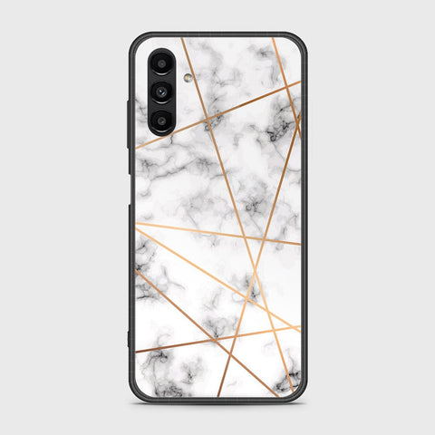 Samsung Galaxy A04s Cover- White Marble Series 2 - HQ Ultra Shine Premium Infinity Glass Soft Silicon Borders Case