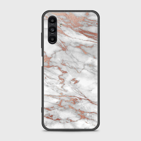 Samsung Galaxy A04s Cover- White Marble Series 2 - HQ Ultra Shine Premium Infinity Glass Soft Silicon Borders Case