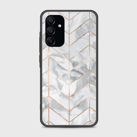 Samsung Galaxy A15 5G Cover- White Marble Series 2 - HQ Ultra Shine Premium Infinity Glass Soft Silicon Borders Case