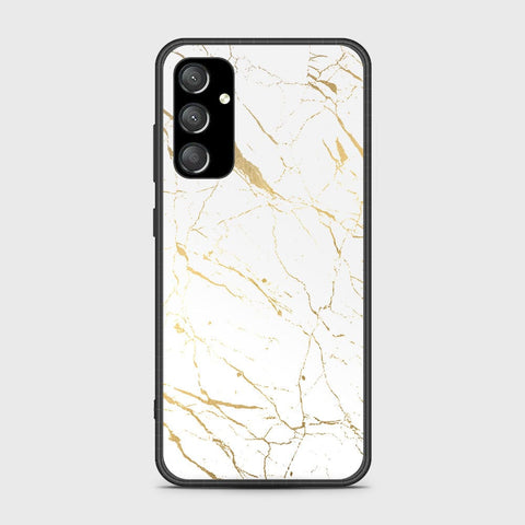 Samsung Galaxy A34 5G Cover- White Marble Series 2 - HQ Ultra Shine Premium Infinity Glass Soft Silicon Borders Case