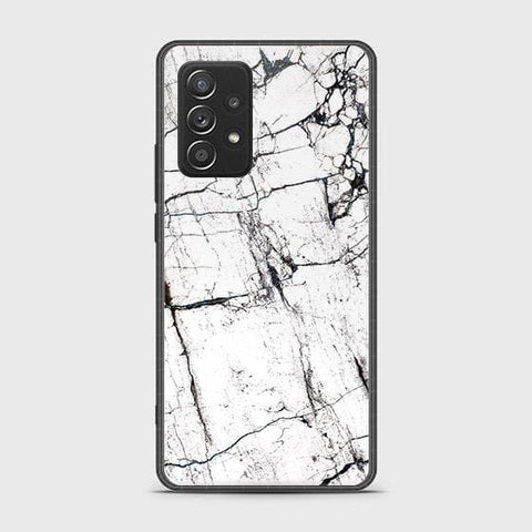 Samsung Galaxy A52s 5G Cover - White Marble Series 2 - HQ Ultra Shine Premium Infinity Glass Soft Silicon Borders Case