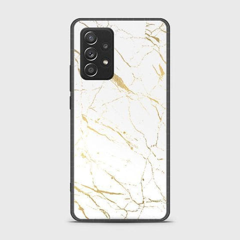 Samsung Galaxy A52s 5G Cover - White Marble Series 2 - HQ Ultra Shine Premium Infinity Glass Soft Silicon Borders Case