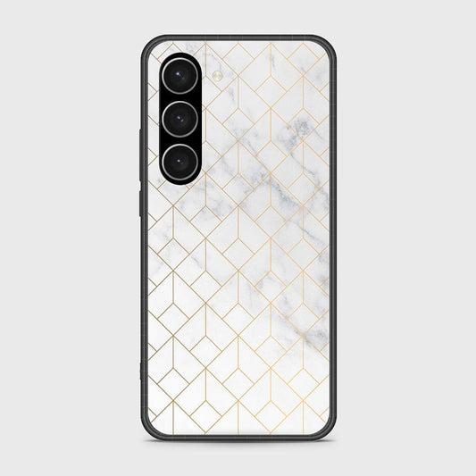 Samsung Galaxy S23 Plus 5G Cover- White Marble Series 2 - HQ Ultra Shine Premium Infinity Glass Soft Silicon Borders Case