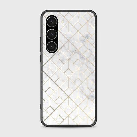 Samsung Galaxy S23 Plus 5G Cover- White Marble Series 2 - HQ Ultra Shine Premium Infinity Glass Soft Silicon Borders Case