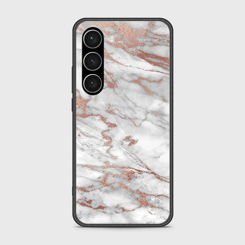 Samsung Galaxy S23 Plus 5G Cover- White Marble Series 2 - HQ Ultra Shine Premium Infinity Glass Soft Silicon Borders Case