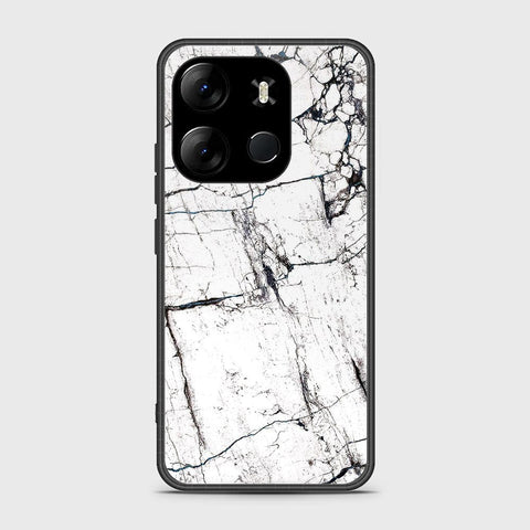 Infinix Smart 7 HD Cover- White Marble Series 2 - HQ Ultra Shine Premium Infinity Glass Soft Silicon Borders Case