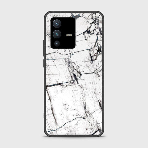 Vivo S12 Cover - White Marble Series 2 - HQ Ultra Shine Premium Infinity Glass Soft Silicon Borders Case