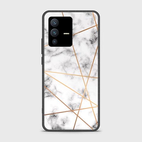 Vivo S12 Cover - White Marble Series 2 - HQ Ultra Shine Premium Infinity Glass Soft Silicon Borders Case