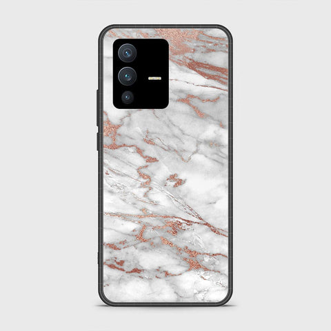 Vivo S12 Cover - White Marble Series 2 - HQ Ultra Shine Premium Infinity Glass Soft Silicon Borders Case