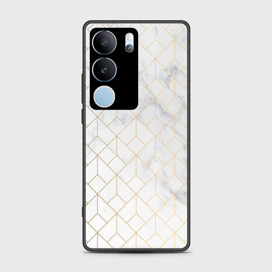 Vivo V29 Pro Cover- White Marble Series 2 - HQ Ultra Shine Premium Infinity Glass Soft Silicon Borders Case