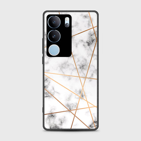 Vivo V29 Pro Cover- White Marble Series 2 - HQ Ultra Shine Premium Infinity Glass Soft Silicon Borders Case