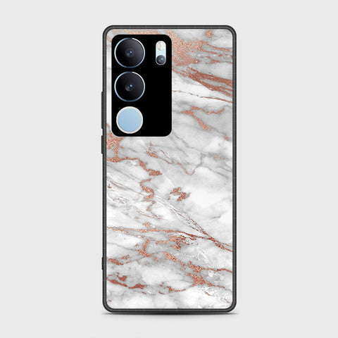 Vivo V29 Pro Cover- White Marble Series 2 - HQ Ultra Shine Premium Infinity Glass Soft Silicon Borders Case