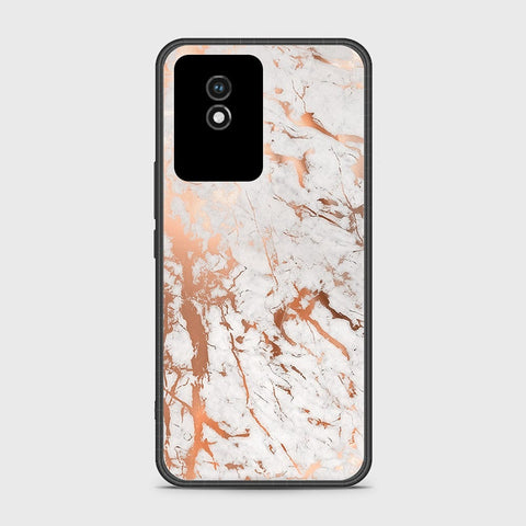 Vivo Y02t Cover- White Marble Series 2 - HQ Ultra Shine Premium Infinity Glass Soft Silicon Borders Case