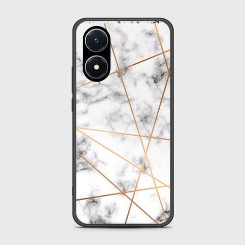 Vivo Y02s Cover- White Marble Series 2 - HQ Ultra Shine Premium Infinity Glass Soft Silicon Borders Case