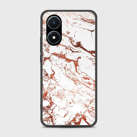 Vivo Y02s Cover- White Marble Series 2 - HQ Ultra Shine Premium Infinity Glass Soft Silicon Borders Case