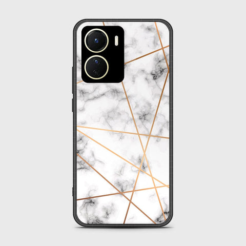 Vivo Y35 5G Cover- White Marble Series 2 - HQ Ultra Shine Premium Infinity Glass Soft Silicon Borders Case