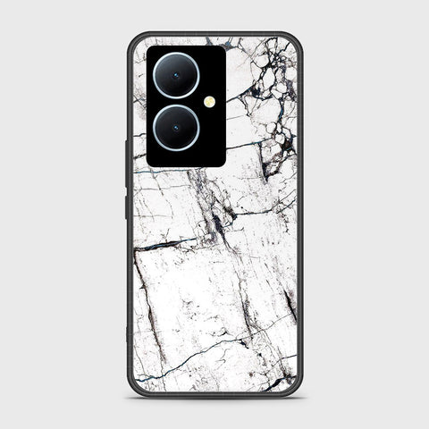 Vivo Y78 Plus 5G Cover - White Marble Series 2 - HQ Ultra Shine Premium Infinity Glass Soft Silicon Borders Case