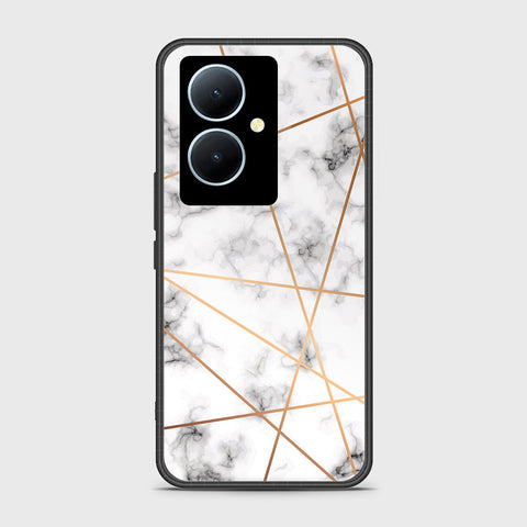 Vivo Y78 Plus 5G Cover - White Marble Series 2 - HQ Ultra Shine Premium Infinity Glass Soft Silicon Borders Case