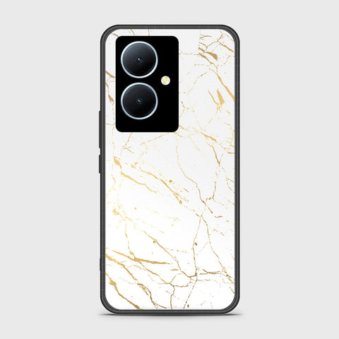 Vivo Y78 Plus 5G Cover - White Marble Series 2 - HQ Ultra Shine Premium Infinity Glass Soft Silicon Borders Case