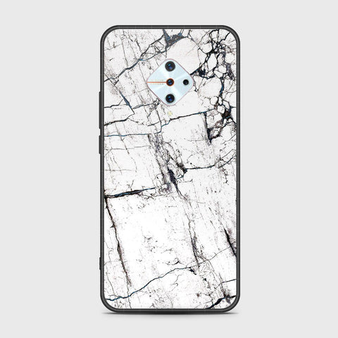 Vivo Y9s Cover- White Marble Series 2 - HQ Ultra Shine Premium Infinity Glass Soft Silicon Borders Case