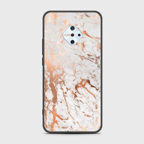 Vivo Y9s Cover- White Marble Series 2 - HQ Ultra Shine Premium Infinity Glass Soft Silicon Borders Case