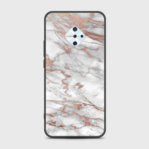 Vivo Y9s Cover- White Marble Series 2 - HQ Ultra Shine Premium Infinity Glass Soft Silicon Borders Case