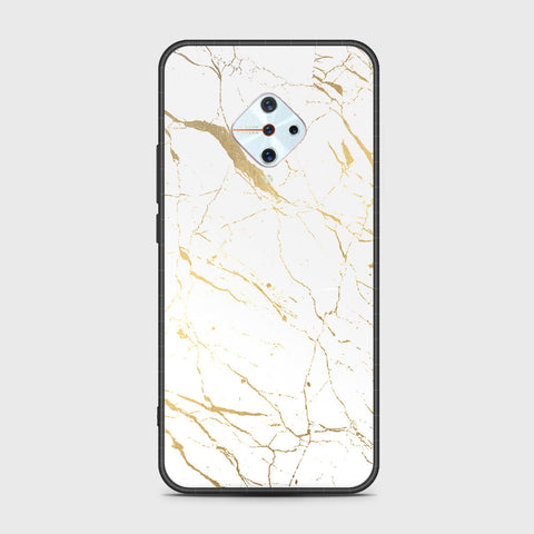 Vivo Y9s Cover- White Marble Series 2 - HQ Ultra Shine Premium Infinity Glass Soft Silicon Borders Case