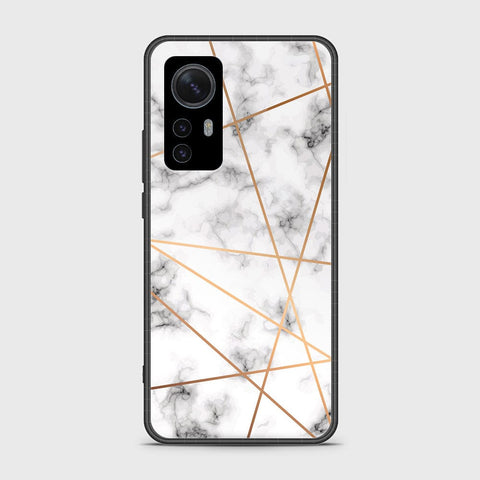 Xiaomi 12 Pro Cover- White Marble Series 2 - HQ Ultra Shine Premium Infinity Glass Soft Silicon Borders Case