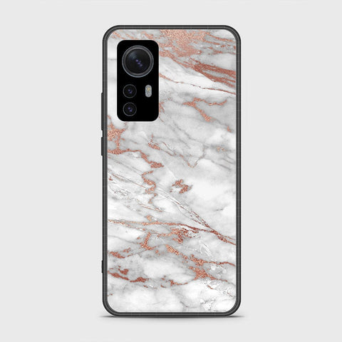 Xiaomi 12 Pro Cover- White Marble Series 2 - HQ Ultra Shine Premium Infinity Glass Soft Silicon Borders Case