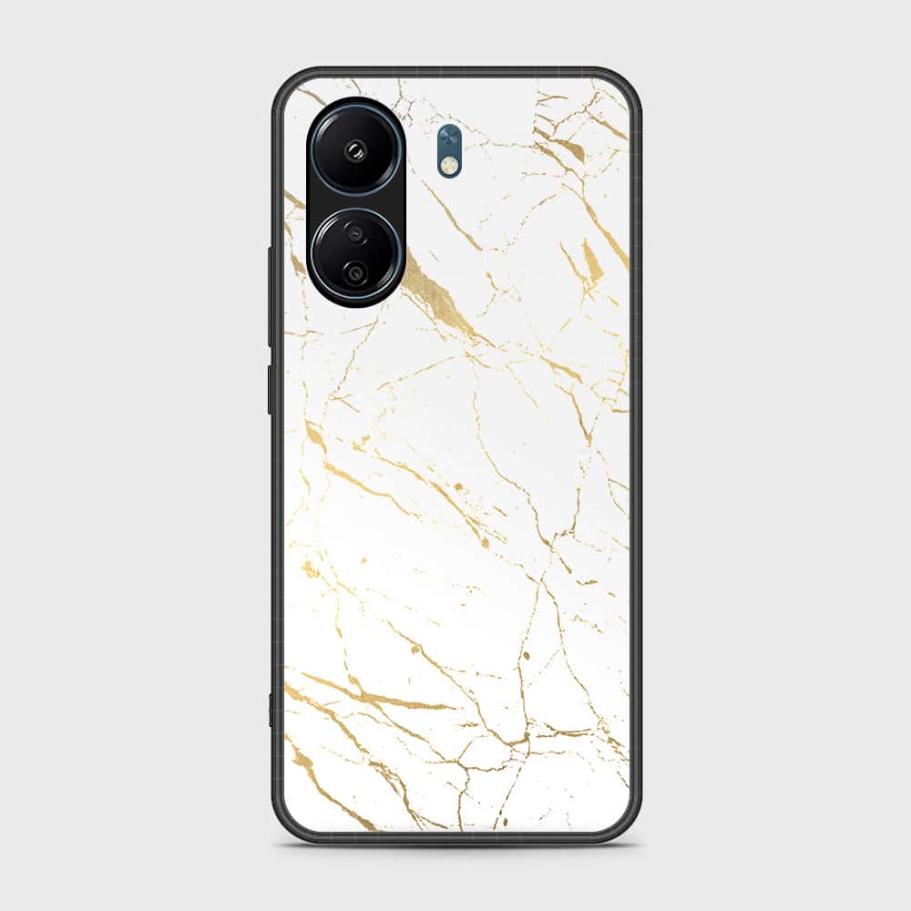 Xiaomi Poco C65 Cover- White Marble Series 2 - HQ Ultra Shine Premium Infinity Glass Soft Silicon Borders Case (Fast Delivery) (A)