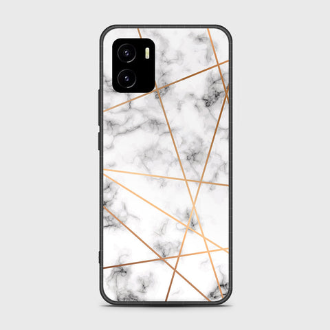 Vivo Y10 Cover- White Marble Series 2 - HQ Ultra Shine Premium Infinity Glass Soft Silicon Borders Case