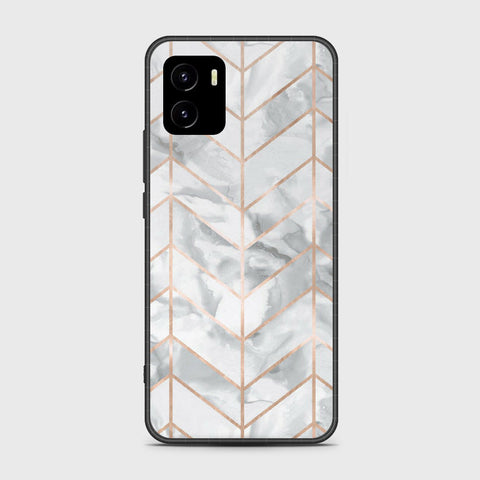 Vivo Y10 Cover- White Marble Series 2 - HQ Ultra Shine Premium Infinity Glass Soft Silicon Borders Case