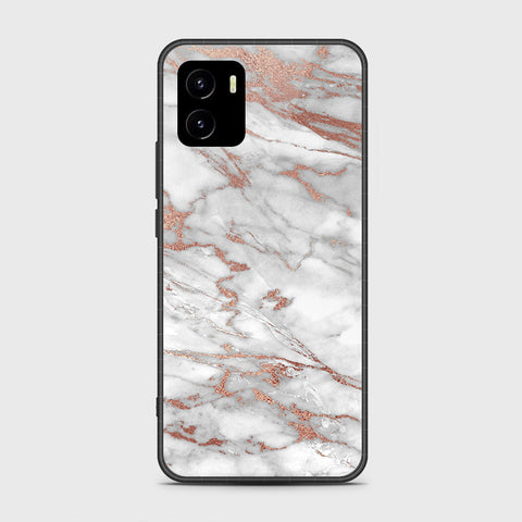 Vivo Y10 Cover- White Marble Series 2 - HQ Ultra Shine Premium Infinity Glass Soft Silicon Borders Case