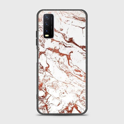 Vivo Y12a Cover - White Marble Series 2 - HQ Ultra Shine Premium Infinity Glass Soft Silicon Borders Case