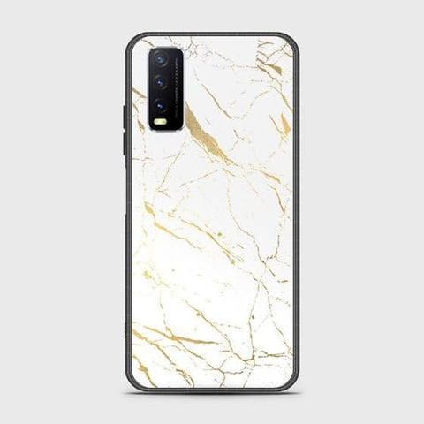 Vivo Y12a Cover - White Marble Series 2 - HQ Ultra Shine Premium Infinity Glass Soft Silicon Borders Case