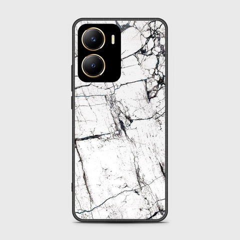 Vivo Y56 Cover- White Marble Series 2 - HQ Ultra Shine Premium Infinity Glass Soft Silicon Borders Case