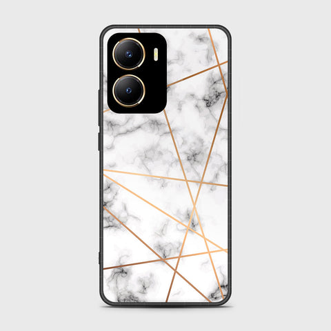 Vivo Y56 Cover- White Marble Series 2 - HQ Ultra Shine Premium Infinity Glass Soft Silicon Borders Case